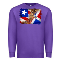 Purple puerto rico and dominican republic flag Premium Sweatshirt - Artiststas