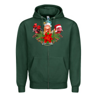 Sports Green Chickens Christmas Zipper Hoodie - CowhideDigitalArt