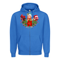 True Royal Chickens Christmas Zipper Hoodie - CowhideDigitalArt