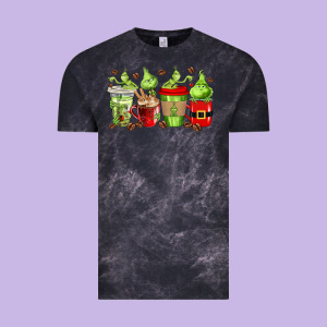 Grinch Coffee Cups Vintage Tee Designed By Texasbilliewilder