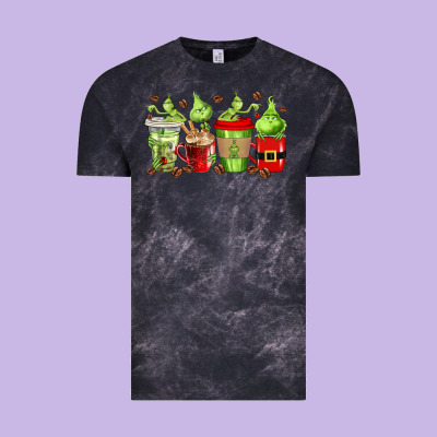 Grinch Coffee Cups Vintage Tee Designed By Texasbilliewilder