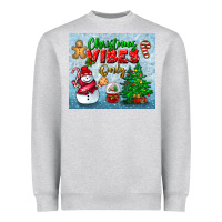 Heather Grey christmas vibes only tumbler Heavyweight Sweatshirt - BundleAndBundleShop