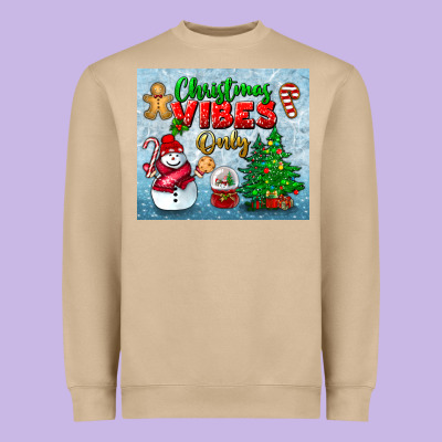 Christmas Vibes Only Tumbler Heavyweight Sweatshirt Designed By Bundleandbundleshop