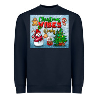 Navy christmas vibes only tumbler Heavyweight Sweatshirt - BundleAndBundleShop