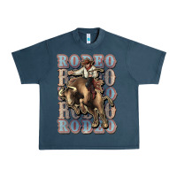 Midnight Navy Rodeo Cowboy bull western Urban Heavy Tee - HowdyJamesFarm