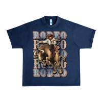 Navy Rodeo Cowboy bull western Urban Heavy Tee - HowdyJamesFarm