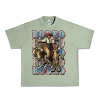 Oil Green Rodeo Cowboy bull western Urban Heavy Tee - HowdyJamesFarm