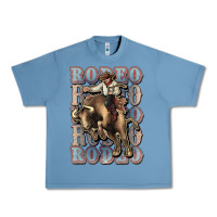 Pebble Blue Rodeo Cowboy bull western Urban Heavy Tee - HowdyJamesFarm