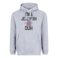 Heather Grey i m a jellyfish duh halloween costume Heavyweight Hoodie - lanVoArt