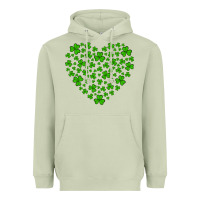 Matcha shamrock heart Heavyweight Hoodie - Artiststas