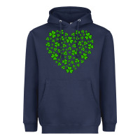 Navy shamrock heart Heavyweight Hoodie - Artiststas