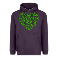 Plum shamrock heart Heavyweight Hoodie - Artiststas
