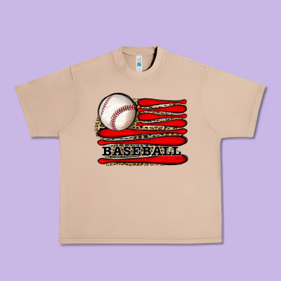 Leopard Baseball Flag Urban Heavy Tee Designed By Jahusdesignshop