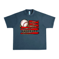 Midnight Navy leopard baseball flag Urban Heavy Tee - JahusDesignShop