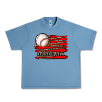 Pebble Blue leopard baseball flag Urban Heavy Tee - JahusDesignShop