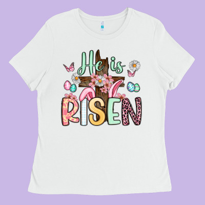 He Is Risen Ladies Tee Designed By Artiststas