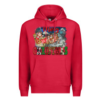 Cardinal Merry Christmas Santa Sleigh Premium Hoodie - FaDigitalArtStudio