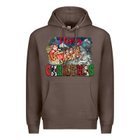 Coffee Merry Christmas Santa Sleigh Premium Hoodie - FaDigitalArtStudio