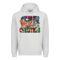 Dove Grey Merry Christmas Santa Sleigh Premium Hoodie - FaDigitalArtStudio