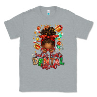 Heather Grey Santa's Favorite Dental Assistant Afro Messy Bun Classic Tee - texasbilliewilder