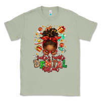 Matcha Santa's Favorite Dental Assistant Afro Messy Bun Classic Tee - texasbilliewilder