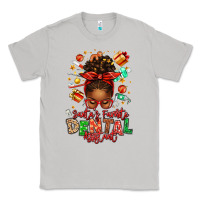 Moon Dust Santa's Favorite Dental Assistant Afro Messy Bun Classic Tee - texasbilliewilder