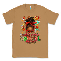 Toasted Coconut Santa's Favorite Dental Assistant Afro Messy Bun Classic Tee - texasbilliewilder