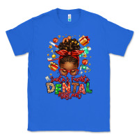 True Royal Santa's Favorite Dental Assistant Afro Messy Bun Classic Tee - texasbilliewilder