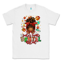 White Santa's Favorite Dental Assistant Afro Messy Bun Classic Tee - texasbilliewilder