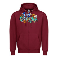 Burgundy boy grandma Zipper Hoodie - CowhideDigitalArt