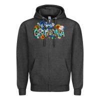Charcoal Heather boy grandma Zipper Hoodie - CowhideDigitalArt