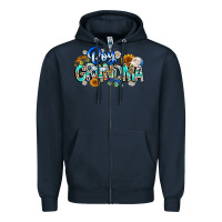 Navy boy grandma Zipper Hoodie - CowhideDigitalArt
