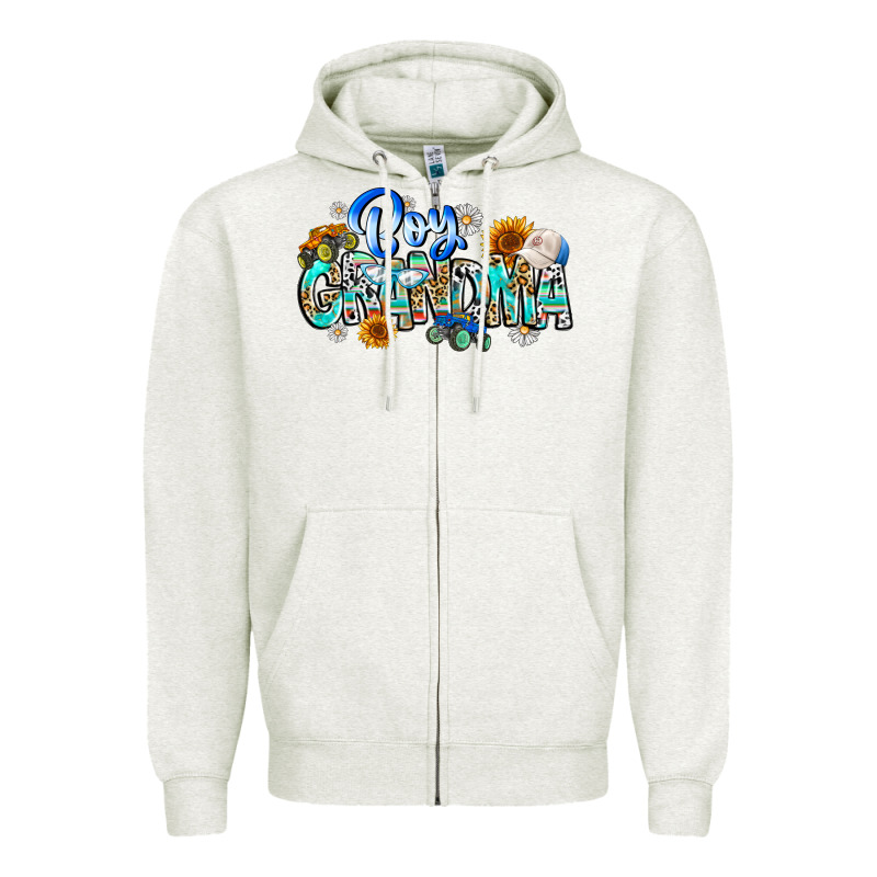 Boy Grandma Zipper Hoodie by CowhideDigitalArt | Teevron
