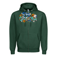 Sports Green boy grandma Zipper Hoodie - CowhideDigitalArt