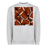 Heather Grey american football seamless pattern Heavyweight Sweatshirt - BundleAndBundleShop