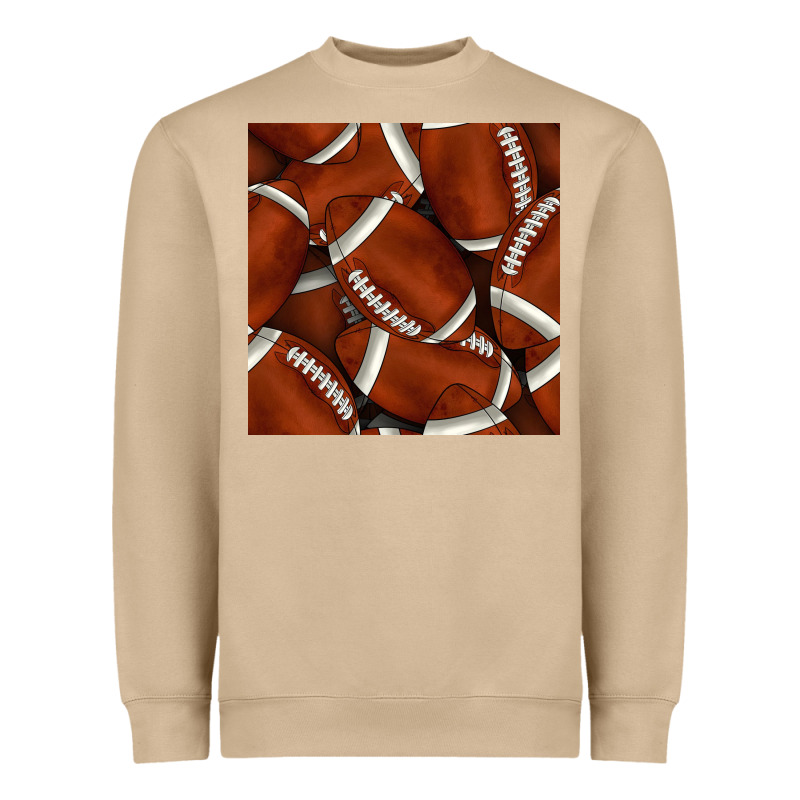 American Football Seamless Pattern Heavyweight Sweatshirt by BundleAndBundleShop | Teevron