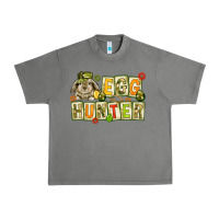 Egg Hunter With Camouflage Plate Letters Easter Urban Heavy Tee | Teevron