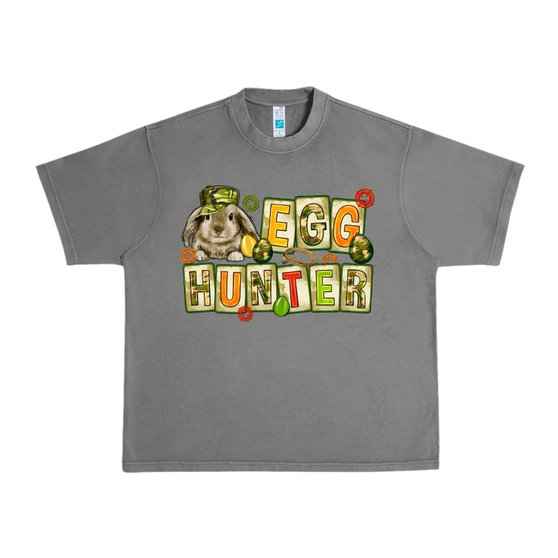 Egg Hunter With Camouflage Plate Letters Easter Urban Heavy Tee by HowdyJamesFarm | Teevron
