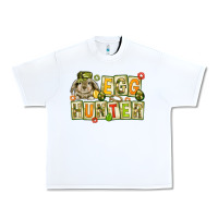 White Egg hunter with camouflage plate letters Easter Urban Heavy Tee - HowdyJamesFarm