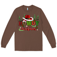 Chestnut howdy christmas cowboy hat Long Sleeve Tee - CowGirlArtShop
