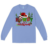Colony Blue howdy christmas cowboy hat Long Sleeve Tee - CowGirlArtShop