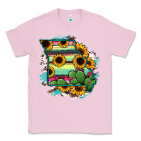 Bubblegum Pink Missouri Map Sunflower Cactus Serape Classic Tee - RanaPortraitStore