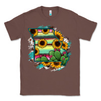 Chestnut Missouri Map Sunflower Cactus Serape Classic Tee - RanaPortraitStore