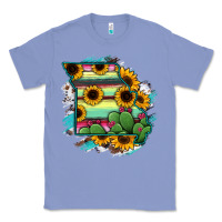 Colony Blue Missouri Map Sunflower Cactus Serape Classic Tee - RanaPortraitStore
