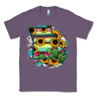 Lavender Missouri Map Sunflower Cactus Serape Classic Tee - RanaPortraitStore