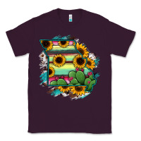 Plum Missouri Map Sunflower Cactus Serape Classic Tee - RanaPortraitStore
