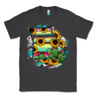 Smoke Missouri Map Sunflower Cactus Serape Classic Tee - RanaPortraitStore