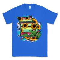 True Royal Missouri Map Sunflower Cactus Serape Classic Tee - RanaPortraitStore