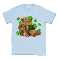 Dusty Blue st patricks day cow family Classic Tee - RanaPortraitStore