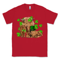 Red st patricks day cow family Classic Tee - RanaPortraitStore